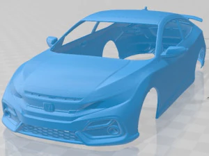 ホンダ シビック SI クーペ 2020 印刷可能なボディ車 3Dプリントモデル