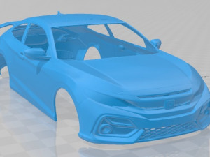honda civic si coupe 2020 printable body car Modelo de impresión 3D