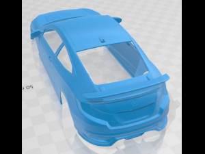 honda civic si coupe 2020 printable body car Modelo de impresión 3D