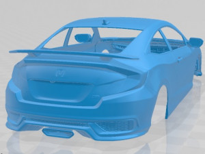 honda civic si coupe 2020 printable body car Modelo de impresión 3D