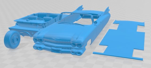 cadillac el dorado 1959 printable car 3D Принт Модель .c4d .max .obj .3ds .fbx .stl .blend