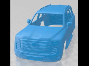 toyota land cruiser 300 2022 printable body car 3D Print Model