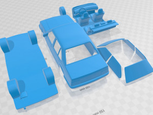 opel ascona sedan 1981 printable car 3D प्रिंट मॉडल