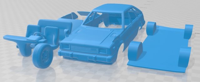 honda quint 1980 printable car Modelo de impresión 3D .c4d .max .obj .3ds .fbx .stl .blend 
