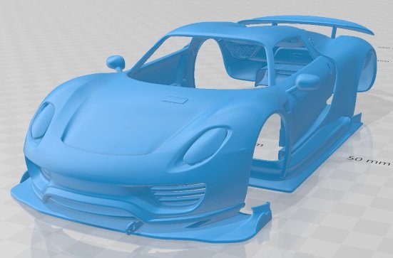 porsche 918 spyder chimera printable body car 3D प्रिंट मॉडल .c4d .max .obj .3ds .fbx .stl .blend 