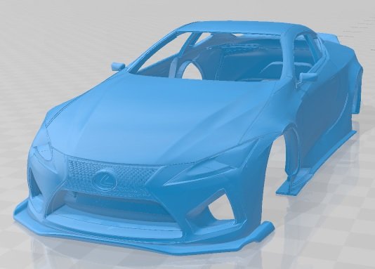 lexus lc 500 printable body car 3Dプリントモデル .c4d .max .obj .3ds .fbx .stl .blend 