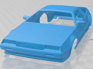 delorean dmc 12 1981 printable body car 3D Print Model