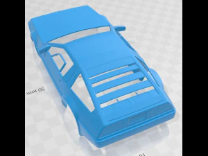 delorean dmc 12 1981 printable body car 3D Print Model