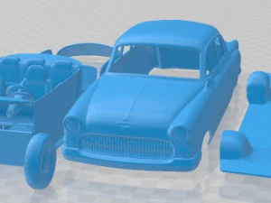 Carro imprim&iacute;vel Opel Kapitan MK4 1956 Modelo de Impressão 3D