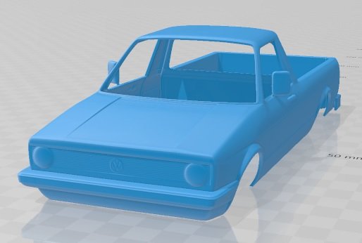 volkswagen caddy 1982 printable body car 3D Print Model .c4d .max .obj .3ds .fbx .stl .blend 