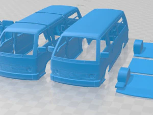 toyota hiace passenger 1982 printable van 3D Print Model