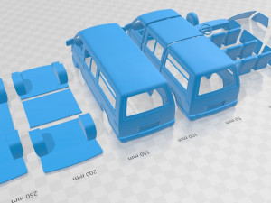 toyota hiace passenger 1982 printable van Modelo de Impressão 3D