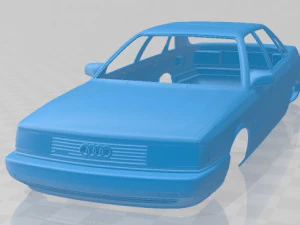 アウディ 200 セダン 1983 印刷可能なボディ車 3Dプリントモデル
