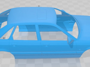 audi 200 sedan 1983 printable body car 3D-printmodel