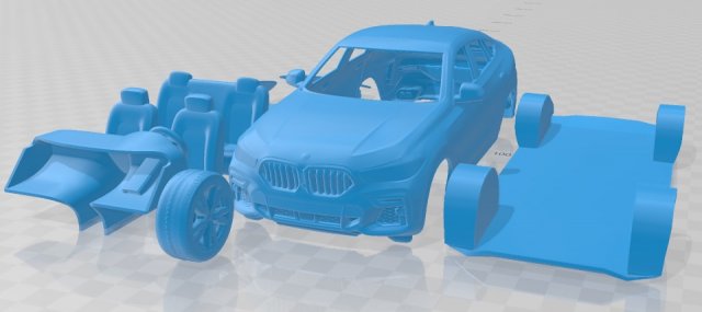 x6 m sport 2020 printable car Modello di stampa 3D .c4d .max .obj .3ds .fbx .stl .blend 