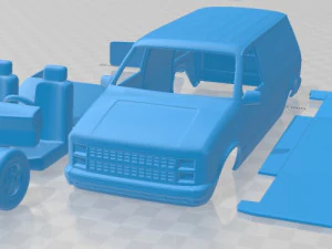 डॉज मिनी रैम 1984 प्रिंट करने योग्य वैन 3D प्रिंट मॉडल