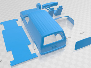 dodge mini ram 1984 printable van 3D Принт Модель
