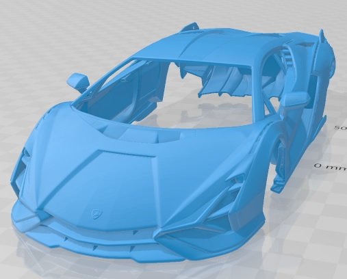 Sian 2020 printable body car 3D Print Model .c4d .max .obj .3ds .fbx .stl .blend 