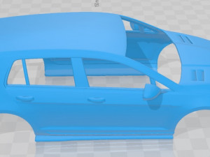 volkswagen golf 75r printable body car Modèles 3D en vedette
