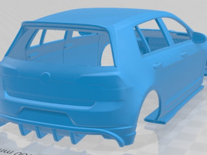 volkswagen golf 75r printable body car Modèles 3D en vedette