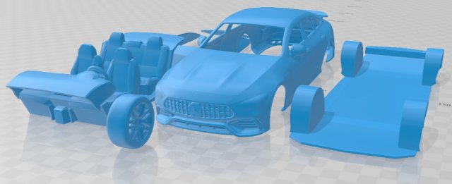 mercedes amg gt63 2019 printable car Modelo de impresión 3D .c4d .max .obj .3ds .fbx .stl .blend 