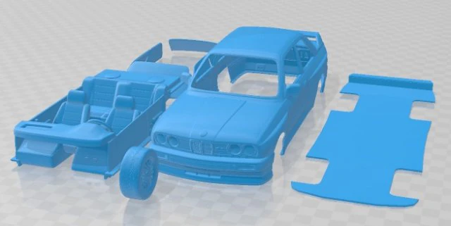 M3 e30 1985 printable car 3D Print Model .c4d .max .obj .3ds .fbx .stl .blend 