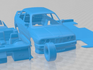 M3 e30 1985 printable car Modèles 3D en vedette