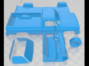 gmc sierra 1985 printable car 3D Print Model