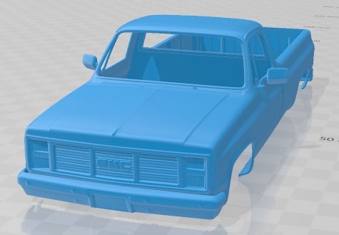 gmc sierra 1985 printable body car 3D प्रिंट मॉडल .c4d .max .obj .3ds .fbx .stl .blend 