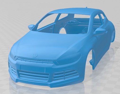 volkswagen scirocco r 2010 printable body car 3D Print Model .c4d .max .obj .3ds .fbx .stl .blend 