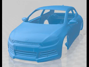 volkswagen scirocco r 2010 printable body car 3D Print Model
