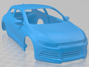 volkswagen scirocco r 2010 printable body car 3D Print Model