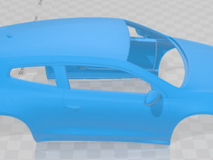 volkswagen scirocco r 2010 printable body car 3D Print Model