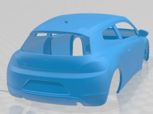 volkswagen scirocco r 2010 printable body car 3D Print Model