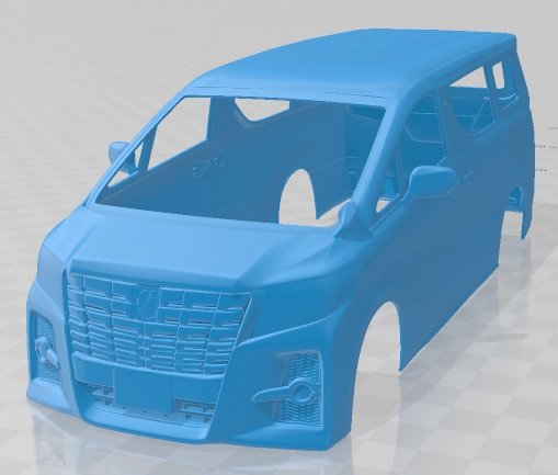 toyota alphard 2015 printable body car Modelo de Impressão 3D .c4d .max .obj .3ds .fbx .stl .blend 