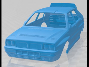 lancia delta hf integrale martini 1992 printable body car 3D 프린트 모델