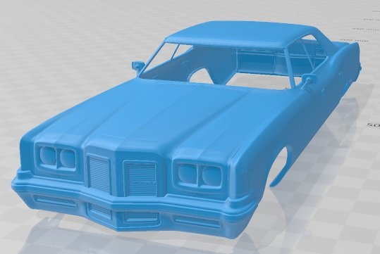 pontiac catalina 1972 printable body car 3D 프린트 모델 .c4d .max .obj .3ds .fbx .stl .blend 