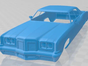 pontiac catalina 1972 basılabilir g&ouml;vdeli araba 3D Baskı Modeli