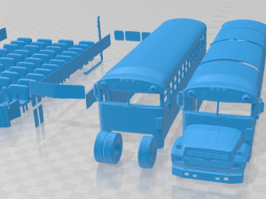b 700 thomas conventional school bus 1984 printable Modello di stampa 3D