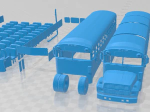 b 700 thomas conventional school bus 1984 printable 3D Print Model