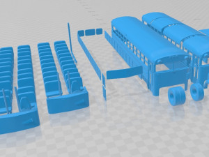 b 700 thomas conventional school bus 1984 printable 3D 打印模型