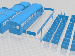 b 700 thomas conventional school bus 1984 printable 3D 打印模型