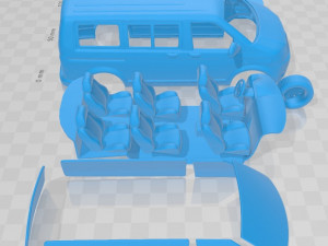 volkswagen transporter t5 caravelle multivan 2011 printable van 3D Print Model