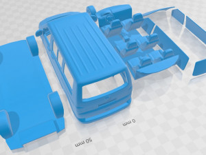 volkswagen transporter t5 caravelle multivan 2011 printable van 3D Print Model