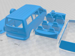 volkswagen transporter t5 caravelle multivan 2011 printable van 3D Print Model
