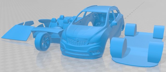 opel mokka 2013 printable car 3D Принт Модель .c4d .max .obj .3ds .fbx .stl .blend 