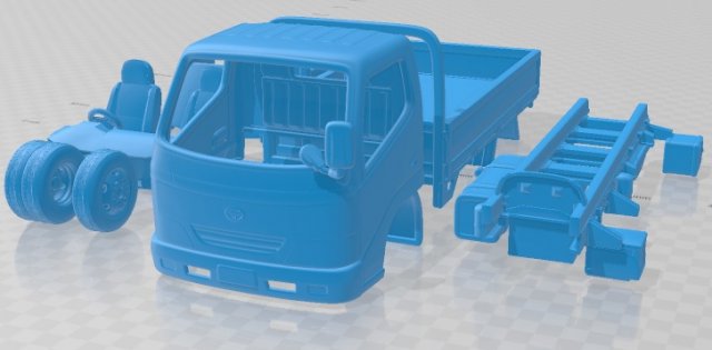toyota toyoace flatbed 2006 printable truck 3D प्रिंट मॉडल .c4d .max .obj .3ds .fbx .stl .blend 