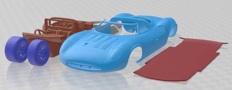 Jaguar xj13 1966 printable car Model Cetak 3D .c4d .max .obj .3ds .fbx .stl .blend 