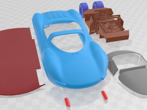 Jaguar xj13 1966 printable car Model Cetak 3D