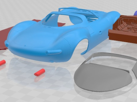 Jaguar xj13 1966 printable car Model Cetak 3D